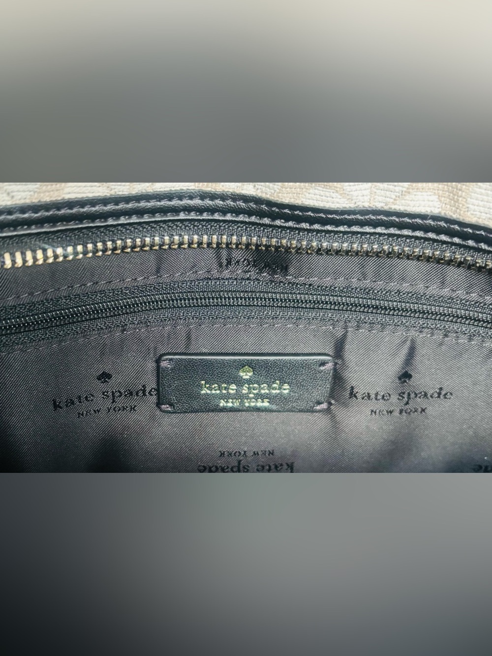 Kate Spade Spade Flower Jacquard Market Tote Purse w/Duster Bag - Picture 7 of 8